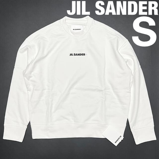 新品 JIL SANDER ジルサンダー ロゴ スウェット トレーナー S 白