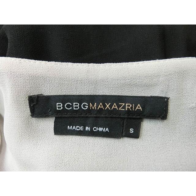 BCBGMAXAZRIA(ビーシービージーマックスアズリア)のBCBG マックスアズリア　サンドベージュ・黒・イエローを切り替えたワンピース レディースのワンピース(ひざ丈ワンピース)の商品写真