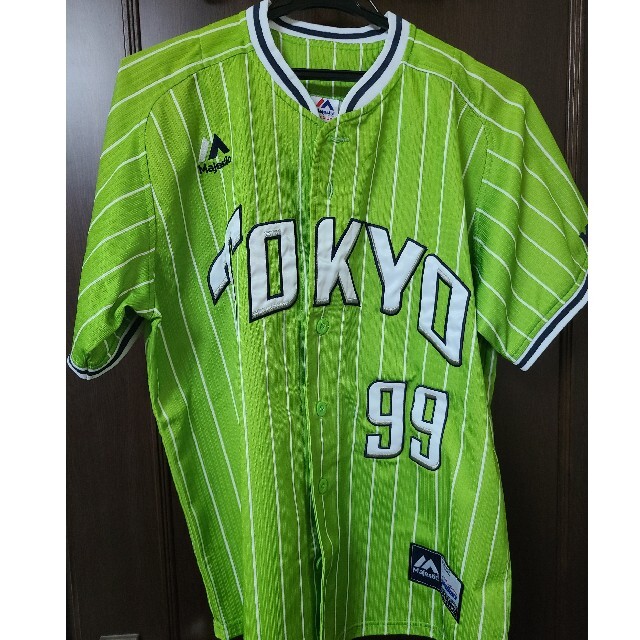 東京ヤクルトスワローズ(トウキョウヤクルトスワローズ)の東京ヤクルトスワローズ　99高津臣吾　刺繍ユニフォーム(燕パワー) スポーツ/アウトドアの野球(応援グッズ)の商品写真