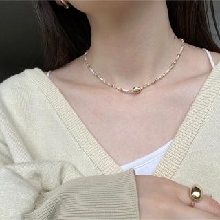 トゥデイフル(TODAYFUL)のビーンズネックレス(gold)(ネックレス)