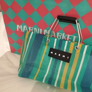 マルニ(Marni)の☆完売☆新品タグ付き!!MARNI FLOWER CAFEストライプバッグ ミニ(ハンドバッグ)