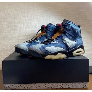 ナイキ(NIKE)のエアジョーダン6 ウォッシュド　デニム　aj6 washed denim(スニーカー)