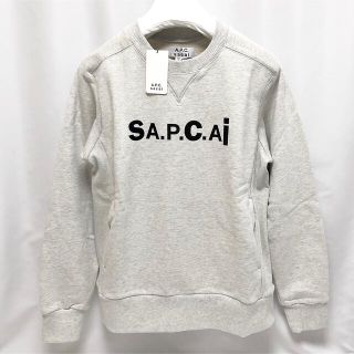 XXL新品 sacai A.P.C. メンズ ロゴ スウェット サカイ ブラック