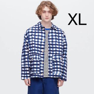 ユニクロ(UNIQLO)のユニクロandマルニ　オーバーサイズユーティリティジャケット　チェックXL(Gジャン/デニムジャケット)