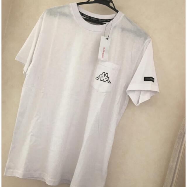 Kappa(カッパ)の新品❤Kappa 胸ポケット付き Tシャツ メンズM 白 メンズのトップス(Tシャツ/カットソー(半袖/袖なし))の商品写真