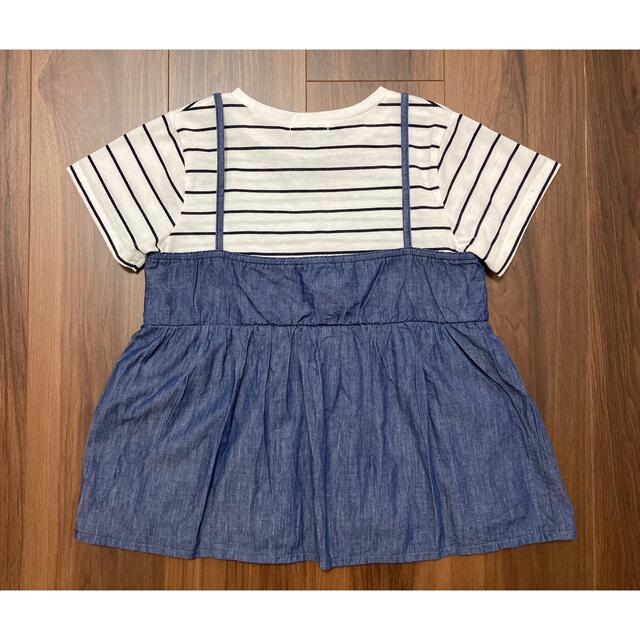 GLOBAL WORK(グローバルワーク)のグローバルワーク レイヤードTシャツ XL 120-130 キッズ/ベビー/マタニティのキッズ服女の子用(90cm~)(Tシャツ/カットソー)の商品写真