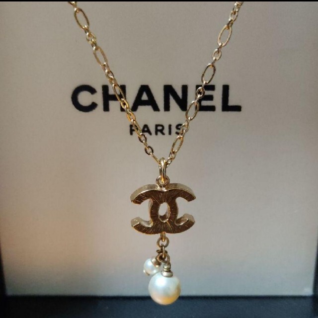 CHANEL　ネックレス　ヴィンテージ　ココマーク　パール