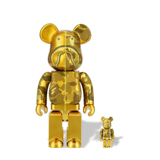 BE@RBRICK BAPE CAMO SHARK 100％＆400％