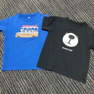 モンベル(mont bell)のモンベル　キッズTシャツ110 セット　黒　青　ベア　くま(Tシャツ/カットソー)