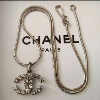 シャネル(CHANEL)のCHANEL　ネックレス　ヴィンテージ　ココマーク　ラインストーン(ネックレス)