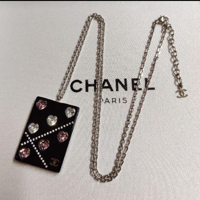 CHANEL(シャネル)のCHANEL　ネックレス　ヴィンテージ　ハートストーン　ココマーク レディースのアクセサリー(ネックレス)の商品写真