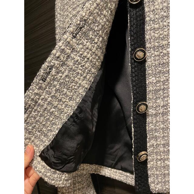 ツイード ノーカラー ジャケット 美品