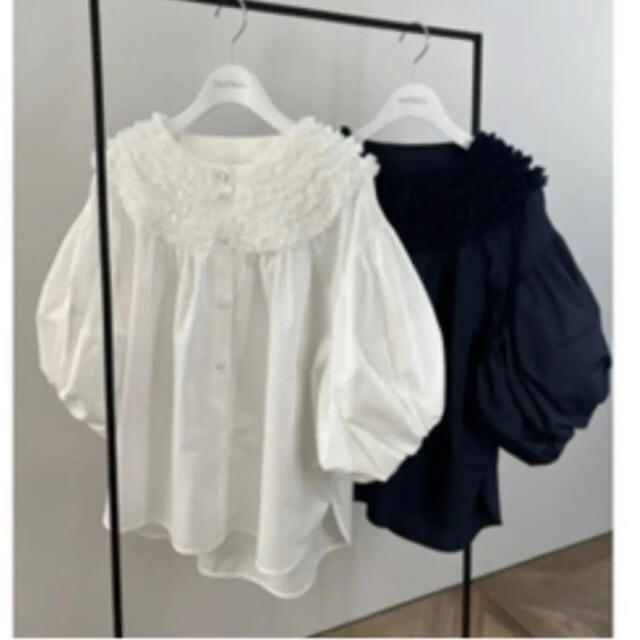 rosymonster tulle mini frill puff blouse