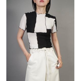 トーガ(TOGA)のHELK SWITCHING MELLOW CROPPED TOPS (カットソー(半袖/袖なし))