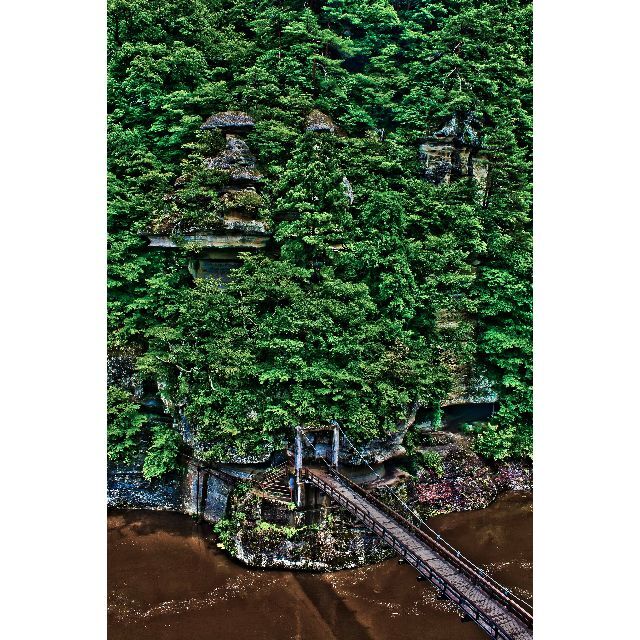 【人気急上昇】 美麗! 写真 写真 プリント 高精細 福島県 へつり 峠の岪 芸術写真