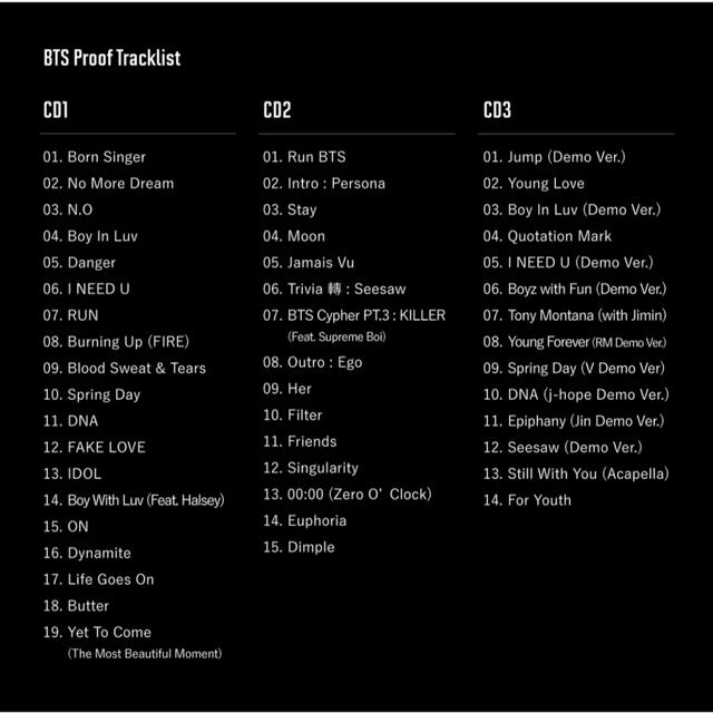 防弾少年団(BTS)(ボウダンショウネンダン)のBTS PROOF standard edition ランダムなし ポスター付 エンタメ/ホビーのCD(K-POP/アジア)の商品写真