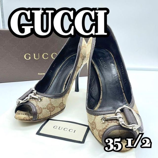 ラッピング不可】 ✨美品✨ GUCCI パンプス 保存袋 オープントゥ sipp