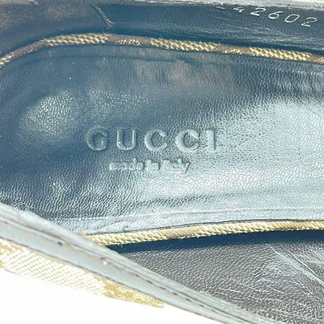 Gucci - GUCCI グッチ GG柄 オープントゥビットパンプス ハイヒール 35 