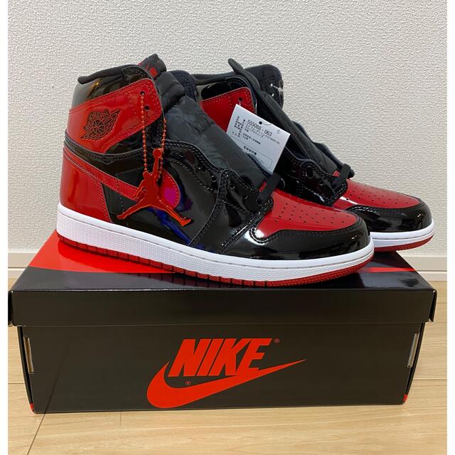 NIKE(ナイキ)の【26.5cm】air jordan 1 patent bred メンズの靴/シューズ(スニーカー)の商品写真