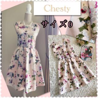 チェスティ(Chesty)の♡美品♡チェスティ　フラワーワンピース♡(ひざ丈ワンピース)