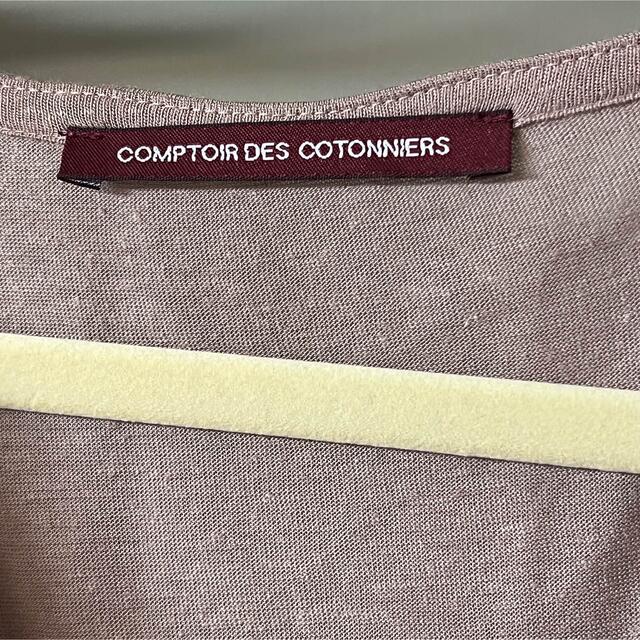 Comptoir des cotonniers(コントワーデコトニエ)の美品 コントワーデコトニエ えりドレープ ノースリーブカットソー XS レディースのトップス(カットソー(半袖/袖なし))の商品写真