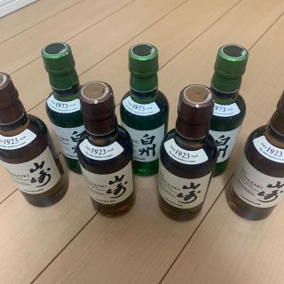 サントリー - 山崎4本 白州3本 ミニボトル ウイスキー 180mlの通販 by