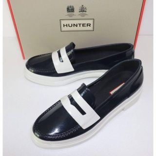 ハンター(HUNTER)の定価16000 新品 本物 HUNTER 靴 ローファー JP24 257(レインブーツ/長靴)