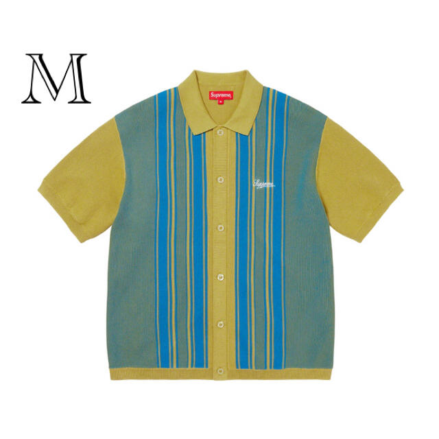 SUPREME stripe button up polo Mトップス