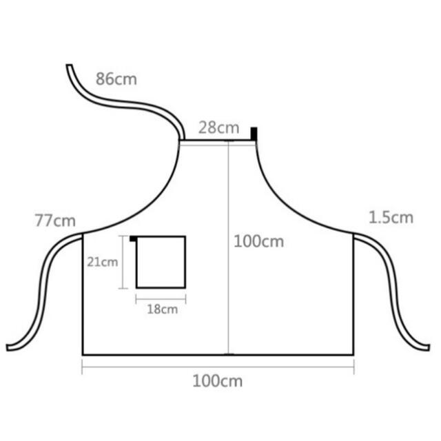 【ピンク】おしゃれナチュラルで上質リネンエプロン　カフェ　料理　DIY 麻 インテリア/住まい/日用品のキッチン/食器(収納/キッチン雑貨)の商品写真