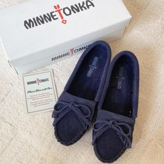 ミネトンカ(Minnetonka)の本当に最終‼️値下げ済‼️正規品⭐️ミネトンカ　モカシン　スエード　ネイビー⭐️(スリッポン/モカシン)