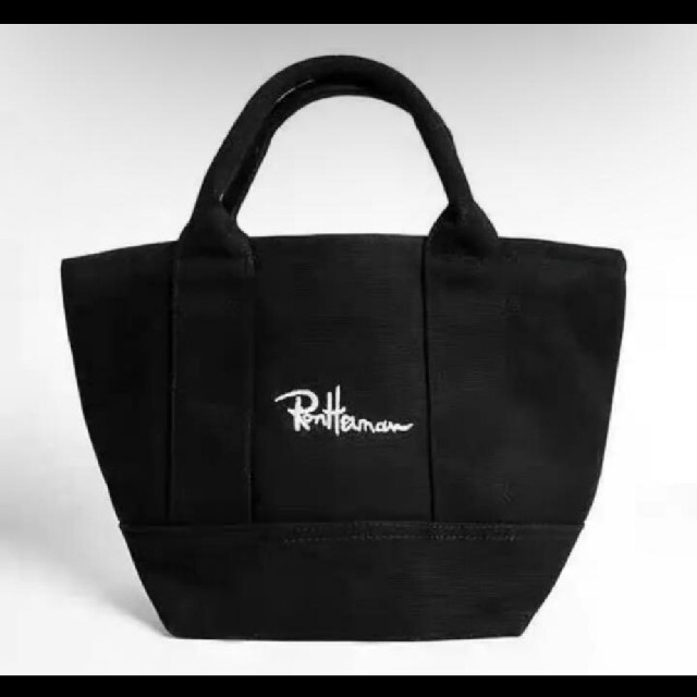 Ron Herman(ロンハーマン)の新品未使用！ロンハーマン　キャンバス生地　ミニトートバッグ　ブラック レディースのバッグ(トートバッグ)の商品写真