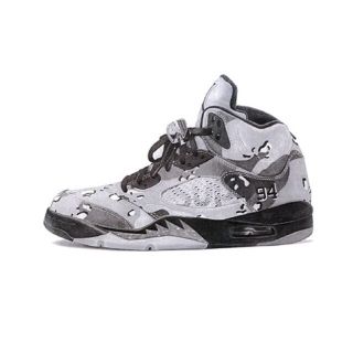 ナイキ(NIKE)のステフモリス Supreme × AJ5 スニーカーアート 35枚限定 額付き(スニーカー)