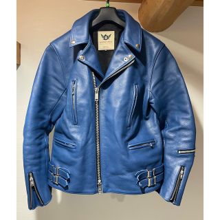 シックスシックスシックス ライダースジャケット(メンズ)(ブルー