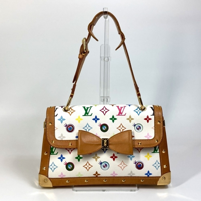 LOUIS VUITTON(ルイヴィトン)のルイヴィトン LOUIS VUITTON アイ ミス ユー サック ラバ M92051 モノグラムマルチ 肩掛け リボン ショルダーバッグ モノグラムマルチカラーキャンバス ブロン ホワイト レディースのバッグ(ショルダーバッグ)の商品写真