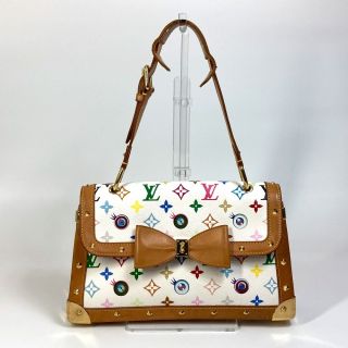 ルイヴィトン(LOUIS VUITTON)のルイヴィトン LOUIS VUITTON アイ ミス ユー サック ラバ M92051 モノグラムマルチ 肩掛け リボン ショルダーバッグ モノグラムマルチカラーキャンバス ブロン ホワイト(ショルダーバッグ)