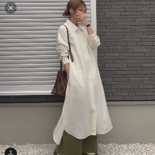 ユニクロ(UNIQLO)のユニクロ☆リネンブレンドシャツワンピース(ロングワンピース/マキシワンピース)