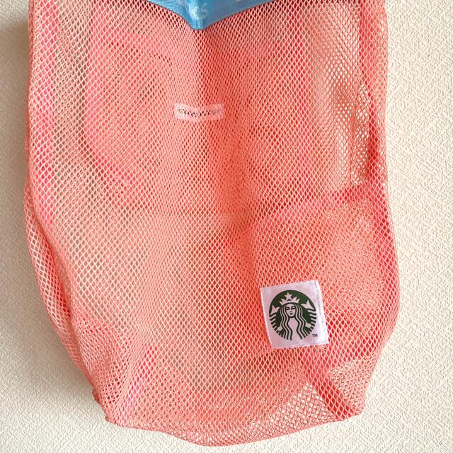 Starbucks Coffee(スターバックスコーヒー)の新品・スタバ　summerエコバッグ　メッシュ　ピンク レディースのバッグ(エコバッグ)の商品写真