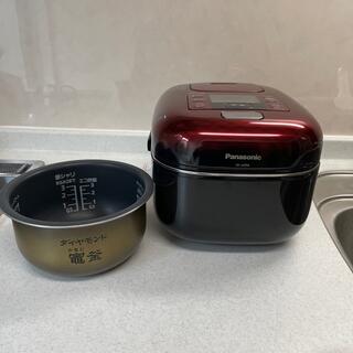 パナソニック(Panasonic)のPanasonic 炊飯器 圧力IHブラック SR-JX056 3合炊き(炊飯器)