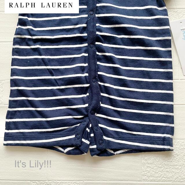 Ralph Lauren(ラルフローレン)の3m60cm ラルフローレン　ロンパース　前開き キッズ/ベビー/マタニティのベビー服(~85cm)(ロンパース)の商品写真