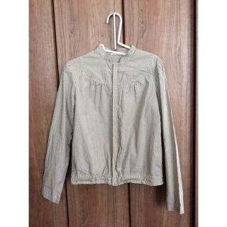 パドカレ(pas de calais)の美品 パドカレ グレーストライプ ブルゾン ブラウス M(シャツ/ブラウス(長袖/七分))