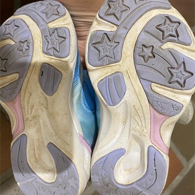 Disney(ディズニー)のディズニー光る靴　15㎝　洗える キッズ/ベビー/マタニティのキッズ靴/シューズ(15cm~)(スニーカー)の商品写真