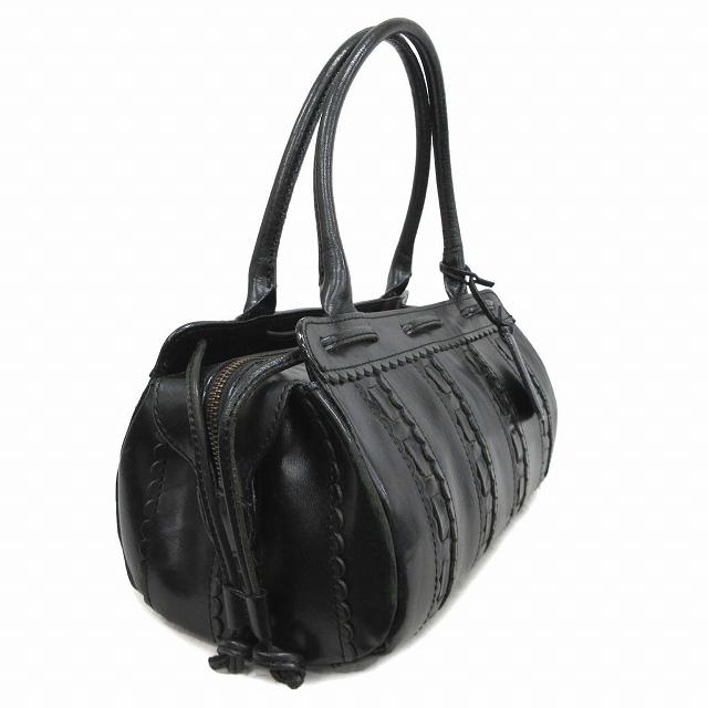 ANNA SUI(アナスイ)のアナスイ ANNA SUI レザー ハンド バッグ 鞄 ロゴ ストラップ レディースのバッグ(ハンドバッグ)の商品写真