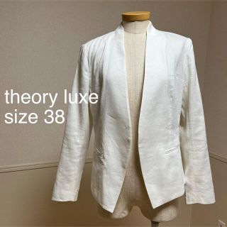 セオリーリュクス(Theory luxe)のセオリー リュクス theory luxe ノーカラージャケット ホワイト 38(ノーカラージャケット)