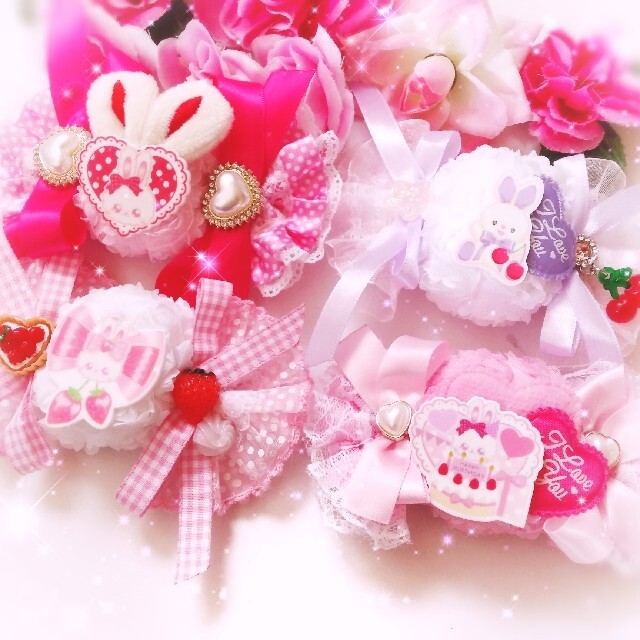 コメント制♡ぷっくりCandyRibbonツインヘアゴム - www.takieng.com