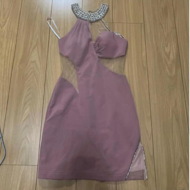 AngelR(エンジェルアール)のエンジェルアール　ドレス　sugar限定カラー　キャバドレス　ビジュー　ピンク レディースのフォーマル/ドレス(ナイトドレス)の商品写真