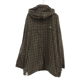 ディセンダント(DESCENDANT)のDESCENDANT ディセンダント BAIT NYLON JACKET 211BRDS-JKM03 チェック総柄アノラックコットンナイロンフーデットプルオーバージャケット アノラックパーカー(パーカー)