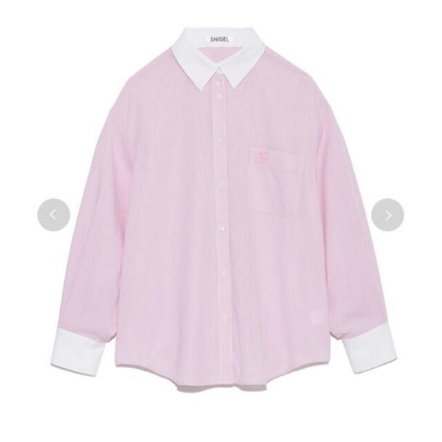 スナイデル snidel オーバーサイズシャツ ピンク ストライプ