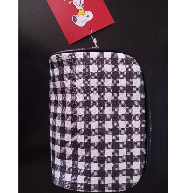 SNOOPY(スヌーピー)のチェックポーチ　peanuts レディースのファッション小物(ポーチ)の商品写真