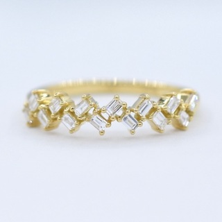 テーパーダイヤモンド 18金 イエローゴールド 計 0.27ct デザインリング(リング(指輪))