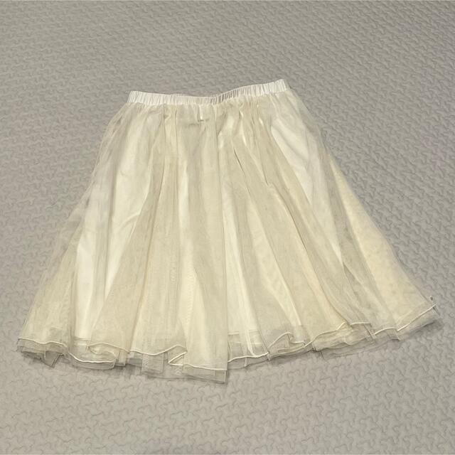 UNRELISH(アンレリッシュ)のUNRELISH  アイボリー　チュールスカート レディースのスカート(ひざ丈スカート)の商品写真